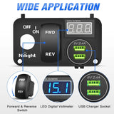 Nilight 3 in 1 Multifunctional Integrated Switch Console Panel, view 4