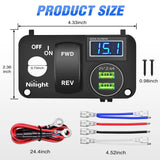 Nilight 3 in 1 Multifunctional Integrated Switch Console Panel, view 6