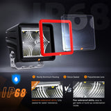 Nilight 3 Inch Cube LED Pod Light Bar 20W 2100LM Super Flood Light (2 pcs)/16AWG DT Wiring Harness Kit (Pair) | 16AWG DT Wire, view 5