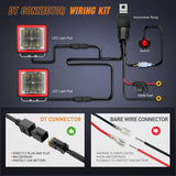 Nilight 3 Inch Cube LED Pod Light Bar 20W 2100LM Super Flood Light (2 pcs)/16AWG DT Wiring Harness Kit (Pair) | 16AWG DT Wire, view 6
