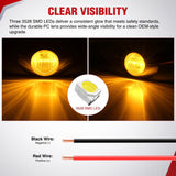 Nilight 3 Inch Oval Trailer Marker Light, Chrome Bezel Clear Lens Amber LED | 10 Pack IP67 Waterproof 12V Surface Mount Marker & Clearance Light, Fits Semi Trucks Trailers RVs Pickup Trucks Vans, view 3