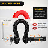 Nilight 3 Inch x 30 Inch Recovery Tow Strap Kit with 2Pcs 3/4 Inch Anti-Theft D-Ring Shackles and Storage Bag Heavy Duty Off Road Emergency Tow Rope for Car Truck SUV ATV (MBS 31500LBS), view 5
