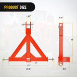 Nilight 3 Point 2 Inch Trailer Hitch Receiver Category 1 Heavy Duty Tractor Drawbar Adapter Compatible with Kubota Bx John Deere Nortrac Kioti Yanmar Cat Orange, view 2