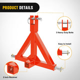 Nilight 3 Point 2 Inch Trailer Hitch Receiver Category 1 Heavy Duty Tractor Drawbar Adapter Compatible with Kubota Bx John Deere Nortrac Kioti Yanmar Cat Orange, view 4