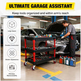 Nilight 3-Tier Rolling Utility Cart with 4 Inch Swivel Wheels, Heavy-Duty Plastic Tool Cart for Auto Detailing, Garage & Workshop, view 2