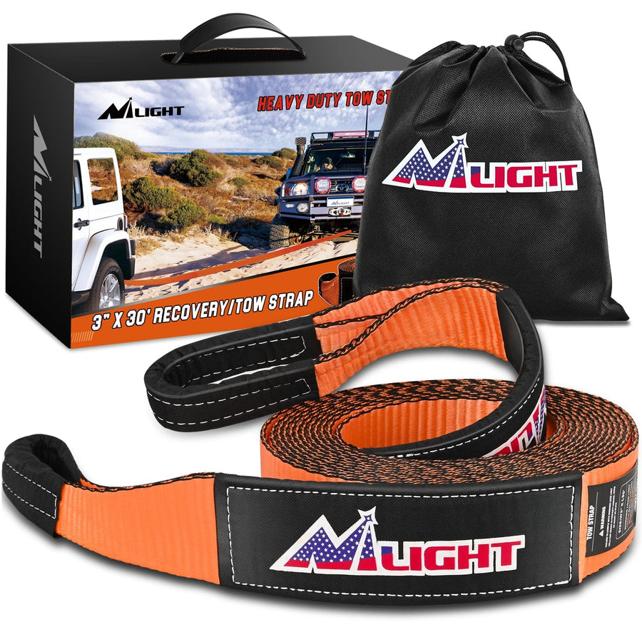 Nilight 3 x 30Inch Recovery Tow Strap Rope 33000LBS
