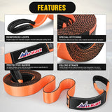 Nilight 3 x 30Inch Recovery Tow Strap with Anti-Theft D-Ring Shackles, view 3