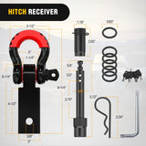 Nilight 3 x 30Inch Recovery Tow Strap with Anti-Theft D-Ring Shackles, view 4