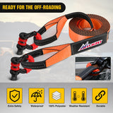 Nilight 3 x 30Inch Recovery Tow Strap with Anti-Theft D-Ring Shackles, view 6