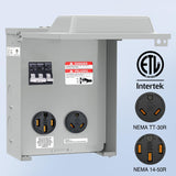 Nilight 30 50 Amp RV Power Outlet Box with Breaker NEMA 14-50R TT-30R | 125/250V Temporary Receptacle Panel ETL Listed Heavy Duty Enclosed Lockable Waterproof for EV Camper Van Travel Trailer, view 5