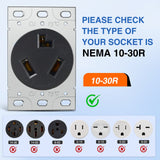 Nilight 15FT EV Dryer Extension Cord 3 Prong 30 Amp NEMA 10-30P 10-30R Old Dryer Extension Cable Heavy Duty 10 Gauge Pure Copper Wire UL Listed 125/250V for Level 2 EV Charging, view 3
