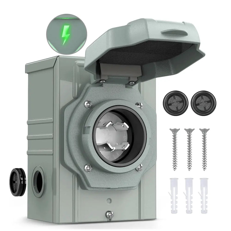 Nilight 30 Amp 4 Prong Generator Power Inlet Box