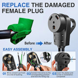 Nilight 30 Amp RV Female Replacement Plug 125 Volt Heavy Duty Socket Receptacle with Handle ETL Listed NEMA TT-30R for Camper Caravan Motorhome Van Trailer, view 2