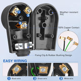Nilight 30 Amp RV Female Replacement Plug 125 Volt Heavy Duty Socket Receptacle with Handle ETL Listed NEMA TT-30R for Camper Caravan Motorhome Van Trailer, view 5