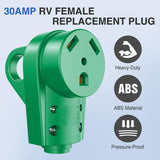 Nilight 30 Amp RV Female Replacement Plug 125 Volt Heavy Duty Socket Receptacle with Handle ETL Listed NEMA TT-30R for Camper Caravan Motorhome Van Trailer, view 4