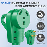 Nilight 30 Amp RV Male and Female Plug Set 125 Volt Heavy Duty TT-30P and TT-30R Receptable ETL Listed for Electrical Camper Caravan Motorhome Van Trailer, view 4