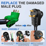Nilight 30 Amp RV Male and Female Plug Set TT-30P TT-30R Receptable 125 Volt Heavy Duty Electrical Camper ETL Listed for Caravan Motorhome Van Trailer, view 2
