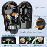 Nilight 30 Amp RV Male and Female Plug Set TT-30P TT-30R Receptable 125 Volt Heavy Duty Electrical Camper ETL Listed for Caravan Motorhome Van Trailer, view 5