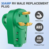 Nilight 30 Amp RV Male Replacement Plug 125 Volt Heavy Duty with Handle ETL Listed NEMA TT-30P for Camper Caravan Motorhome Van Trailer, view 4