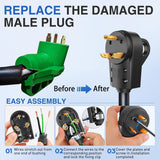 Nilight 30 Amp RV Male Replacement Plug 125 Volt Heavy Duty with Handle ETL Listed NEMA TT-30P for Camper Caravan Motorhome Van Trailer, view 2