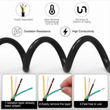 Nilight 30 Feet 4 Way Trailer Wire Extension Cable 14 Gauge 4 Conductor | 100% Pure Copper Insulated Heavy Duty Weatherproof for 4 Pin Blade RV Automotive, view 5