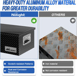 Nilight 30 Inch Truck Tool Box Heavy Duty Aluminum Diamond Plate Truck Bed Toolboxes 30 inchX13 inchX9.6 inch Waterproof Pick-Up Storage Tool Boxes for Bed of Truck RV Trailer with Side Handle Lock Keys, Black, view 6