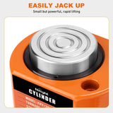 Nilight 30 Ton Hydraulic Cylinder Jack Porta Power Ram, Heavy Duty Low Profile 0.55 Inch Stroke Automatically Retract Mini Jack Ram Single Acting Lifting Cylinders for Machinery Shipbuilding, Orange, view 4