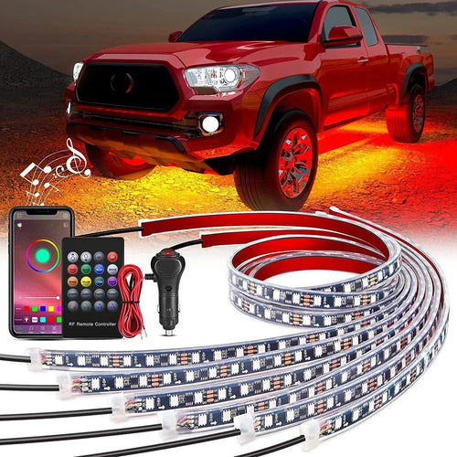 Nilight 300Leds RGB Underglow Neon APP Remote Control Led Strip Light 6PCS