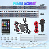 Nilight 300Leds RGB Underglow Neon APP Remote Control Led Strip Light 6PCS, view 6