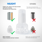 Nilight 300PCS CE5 Closed End Crimp Terminal 12-10 Gauge Nylon Insulated Closed End Wire Cap Wire Connectors Crimp Cap Terminals Connectors for Automotive Car Truck Boats Marine Electrical Wiring, view 6