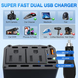 Nilight 300W Power Inverter 12V DC to 110V AC Car Converter with PD 65W USB C & QC3.0 for Phones Tablets Laptop Computer Game Console Kindle iPad DVD Players Black, view 4