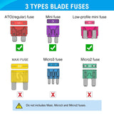 Nilight 306 Pcs Automotive Blade Fuse Kit Standard Mini Low-Profile Fuse Assortment 2A 5A 7.5A 10A 15A 20A 25A 30A 35A with Fuse Puller and Circuit Tester Replacement for Cars Trucks SUVs RVs, view 2