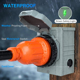 Nilight 30A 25FT Generator Extension Cord Power Inlet Box with Locking Connector 125/250V 7500W 10 Gauge STW ETL Listed 4 Prong L14-30P L14-30R Cable for Generator RV Outdoor Use, view 5
