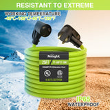 Nilight 25FT 30 Amp RV Extension Cord 125V Heavy Duty 10/3 Gauge Pure Copper STW Wire UL ETL Listed 3 Prong TT-30P TT-30R Weatherproof Suit for Camper Caravan Trailer Bright Green, view 5