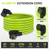 Nilight 15FT 30 Amp RV Extension Cord 125V Heavy Duty 10/3 Gauge Pure Copper STW Wire UL ETL Listed 3 Prong TT-30P TT-30R Weatherproof Suit for Camper Caravan Trailer Bright Green, view 4