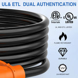 Nilight 30 Amp 15FT RV Extension Cord 125V Heavy Duty 10 Gauge Pure Copper STW Wire UL ETL Listed 3 Prong TT-30P TT-30R 30F/30M Weatherproof Suit for Camper Caravan Trailer, view 3