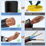 Nilight 30 Amp 50FT RV Extension Cord 125V Heavy Duty 10 Gauge Pure Copper STW Wire UL ETL Listed 3 Prong TT-30P TT-30R 30F/30M Weatherproof Suit for Camper Caravan Trailer, view 5