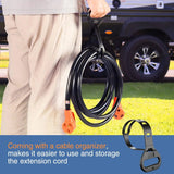 Nilight 30 Amp 50FT RV Extension Cord 125V Heavy Duty 10 Gauge Pure Copper STW Wire UL ETL Listed 3 Prong TT-30P TT-30R 30F/30M Weatherproof Suit for Camper Caravan Trailer, view 6