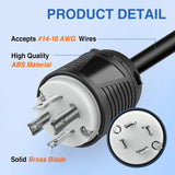 Nilight 30Amp L14-30P Male Plug L14-30R Female Connector, view 2