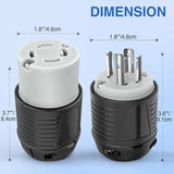 Nilight 30Amp L14-30P Male Plug L14-30R Female Connector, view 6