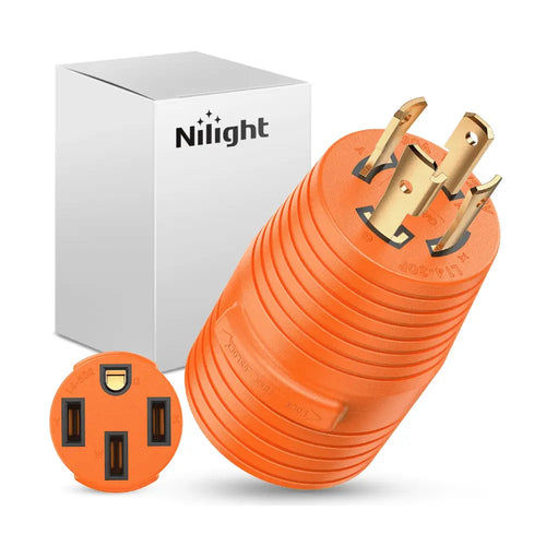 Nilight 30Amp Male Twist Lock to 50Amp Female RV Power Adapter 4Prong