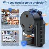 Nilight 30Amp RV Surge Protector Adapter, view 2