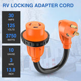 Nilight 30AMP to 30AMP RV Locking Adapter Cord, view 2