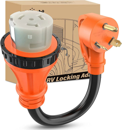 Nilight 30AMP to 50AMP RV Locking Adapter Cord