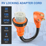 Nilight 30AMP to 50AMP RV Locking Adapter Cord, view 2