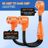 Nilight 30AMP To Two 30AMP RV Y Splitter Adapter Cord, view 2
