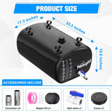 Nilight 30Gal/113L Water Storage Bladder RV Potable Water Bladder Tank 1000D PVC Foldable Collapsible Water Storage Containers for RV Truck Bed Camping Garden Irrigation Emergency Water Use Black, view 2