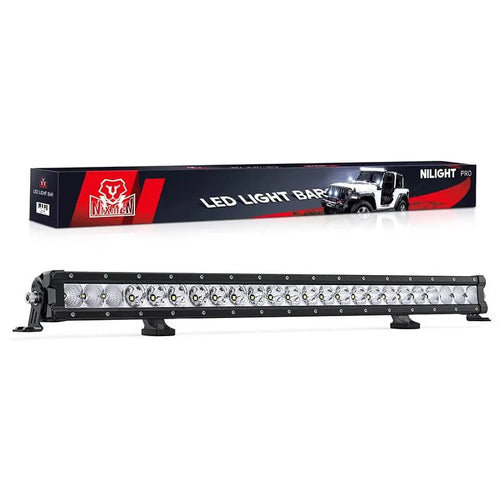 Nilight 30 inch 120W 14400LM Slim Built-in EMC Osram P8/5W Chips Spot Flood Led Light Bar