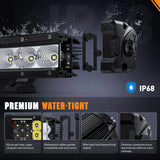 Nilight 30 inch 120W 14400LM Slim Built-in EMC Osram P8/5W Chips Spot Flood Led Light Bar, view 5