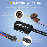 Nilight 3157B CK LED CANbus Decoder, Anti-Flickering Harness Load Resistor Kit Turn Signal Error Warning Canceller, Pack of 2, view 3